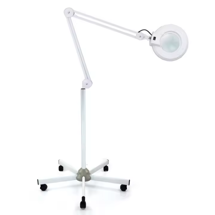 Lámpara de pie LED, brazo giratorio ajustable, 5 lupas para cuidado de la piel, belleza, cosméticos, maquillaje, manicura, tatuaje, salón, Spa - 1