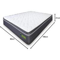 Colchón Reversible Firme, Indefformable, Altura 21 cm, Transpirable Antibacteriano, Regulación Termo, Tejido Antideslizante (120 x 180 cm) - details 24