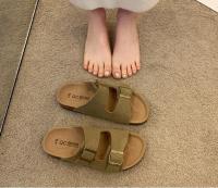Women Flip-flop Flat Sandal Plus Size Randi Shoes Soft Wood Bottom beige green 42 41 40 - details 5