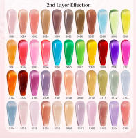 Clou Beaute-esmalte de uñas en Gel translúcido, barniz semitransparente, color Nude, rosa, rojo transparente, 6 piezas - details 4