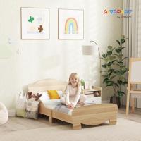 Cama para niños de +3 años 140x70 cm Cama infantil de madera con cabecera en forma de oso Carga 80 kg para dormitorio natural - details 1
