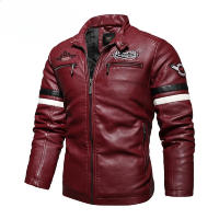 Chaqueta de moto bordada de cuero para hombre, Chaqueta fina de una sola capa, otoño e invierno - details 3