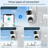 Cámara Wifi PTZ de 8MP, pantalla Dual, visión nocturna, cámara de vigilancia CCTV para exteriores, detección humana, aplicación iCSee, protección IP de seguridad - details 9