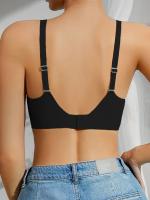 Sujetador sin aros sólido sin costuras, sujetador íntimo cómodo y transpirable, lencería y ropa interior para mujer - details 8