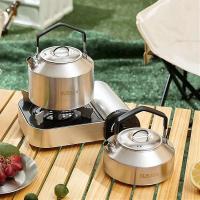 Hervidor de agua para acampar, 1L/1,5L, cafetera para exteriores, villa, suministros para picnic, equipos, utensilios, tetera para acampar, utensilios de cocina - details 2