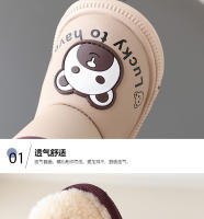Otoño nuevas botas de nieve de algodón grandes lindas luces apiladas botas calientes de los niños engrosadas tesoro masculino botas de algodón antideslizantes tesoro femenino - details 2