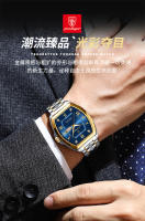 Reloj suizo nuevo para hombre, reloj de cuarzo con forma de barril de vino luminoso a prueba de agua. - details 12