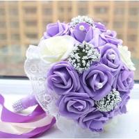 Ramo de Flores Artificiales ROSE para Novia y Demostrador Perfectlifeoh Hecho en China Decoración de Boda - details 2