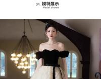Vestido de Princesa Fugitiva de Estilo Occidental de Alta Gama Elegante Disfraz de Aniversario para Mujeres Moda Femenina - details 10