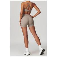 Fiess Sujetador de yoga para mujer, parte de atrás bonita, top deportivo de nailon, sujetador cruzado sexy transpirable, adecuado para gimnasio de mujer - details 5