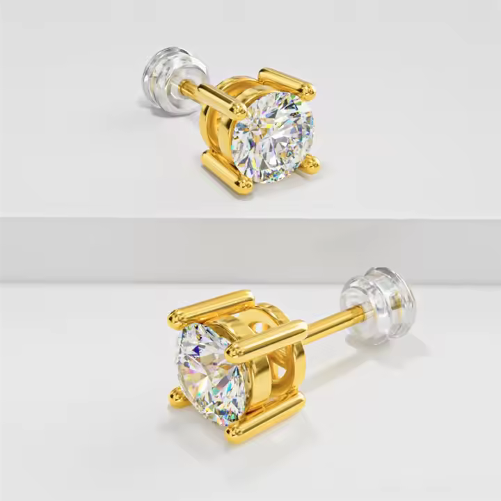 Pendientes de diamantes de moissanita de oro auténtico 18K originales regalo delicado para mujer joyería fina hechos en China - 1