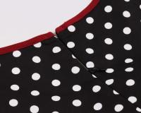 Vestido de Verano Vintage Hepburn Polka Dot de Contraste Cuello Cuadrado de los 50 Cintura Alta - details 47