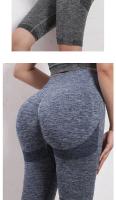Pantalones cortos deportivos de Yoga para mujer, pantalones deportivos sin costuras de secado rápido, ropa deportiva de cintura alta, pantalones cortos elásticos transpirables para entrenamiento y correr - details 8