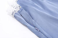 BUNO-Vestido largo sexi de satén con hombros descubiertos y cuello Halter, vestido veraniego de encaje estético con espalda descubierta y puntadas, bata elegante de fiesta para verano 2025 - details 9