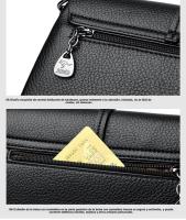 Nuevo bolso de hombro de cuero suave de moda, bolso de mujer de mensajero de múltiples capas con patrón de lichi - details 9