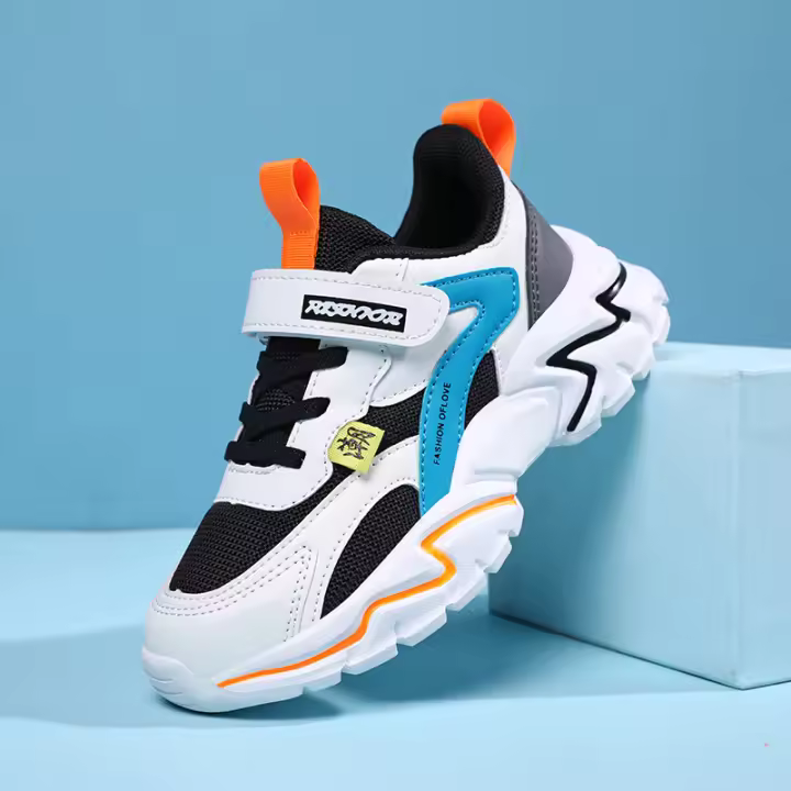 Zapatillas de tenis antideslizantes para niños, zapatos deportivos cómodos para niños, zapatos para correr casuales de malla transpirable, marca - 1