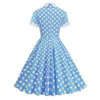 Hepburn, corte elegante, temperamento, puntos ondulados, falda de cola grande, estilo retro - details 6