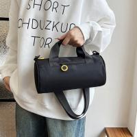 Bolsa de gimnasio cilíndrica de un hombro para mujer, bolso cruzado de nailon de Color sólido, gran capacidad, impermeable, bolsa de almacenamiento para Fitness y Yoga, deportes - details 13