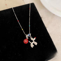 Colgante de Perro Globo Rojo M Bean Accesorio de Cadena de Sudadera de Alta Gama para Mujeres - details 4