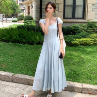 Vestido de verano 2025 nuevo temperamento francés de cintura alta vestido de vacaciones de puro deseo para mujeres. - details 4