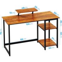 Escritorio de Computadora con Estantes Reversibles Mesa de Oficina para Ahorro de Espacio - details 19