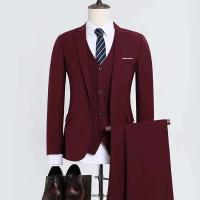2024 Conjunto formal de boda para novio, versión coreana profesional de negocios de tres piezas, adelgazante - details 4