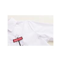 Blusa De Algodón Blanca Casual Para Mujer Cuello En V Con Botones Manga Larga Bordada Estilo Casual Blusa Transversal - details 10
