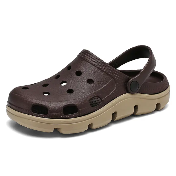 Zuecos antideslizantes para hombre, sandalias de playa con correa ajustable, zapatillas para el hogar - 1