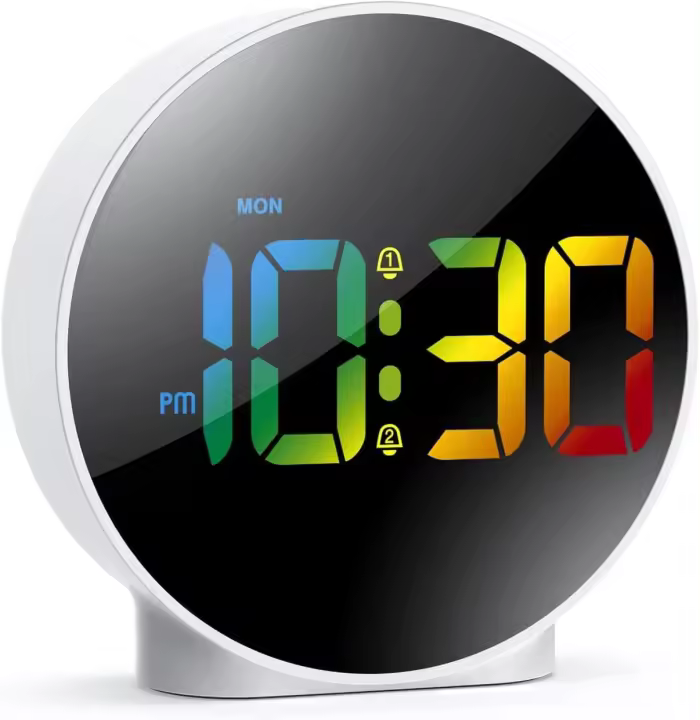 Reloj Despertador Digital Reloj Electrónico LED Pequeño para Escritorio con 2 Alarma, Snooze, Ahorro de Luz, Despierta de 12/24H Hecho en China - 1