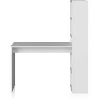 Estantería Reversible Mesa de Ordenador Blanco Artik y Roble Canadian Modelo Doble - details 22