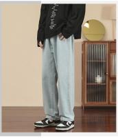 Jeans casuales para hombre Moda Pierna ancha hasta el tobillo Color Azul claro Gris Negro Talla 3XL - details 7