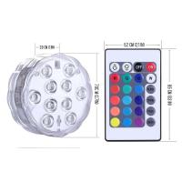 LED de buceo con batería RGB 10LED, luz subacuática para piscina de jardín nocturno, florero de boda - details 1