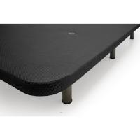 Base Tapizada Reforzada 3D con Estructura Extra Firme, Barras de Refuerzo Internas y 6 Patas Metálicas Roscadas de 26 cms, Medidas 150x190 cm, Color Negro - details 3