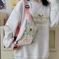 Bolso cruzado portátil para chica, bolso de pecho de estilo japonés, impermeable, para correr, riñonera, bolsa de nailon con contraste de Color para teléfono, para chicas adolescentes - details 15