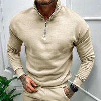 Chaqueta de color liso con cuello alto y media manga larga, para hombre - details 41