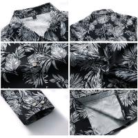 Camisas Casuales para Hombres Impresión de Moda, Elástica, Sin Hierro, Talla Grande - details 18