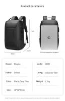 Nuevo Mochilas Escola antirrobo con carga USB, mochila impermeable para ordenador portátil para hombre - details 0