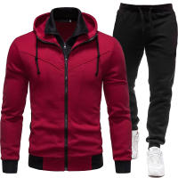 Conjuntos de dos piezas para hombre, trajes deportivos informales a la moda para exteriores, ropa de otoño e invierno - details 4