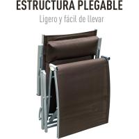Sillón de Jardín Plegable con Resalto Ajustable 7 Niveles Carga de 165kg - details 31