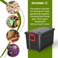Caja de almacenamiento de plástico grande Caja de garaje de 60 l Lote de 3 SIA-60 Negro Apilable - details 33