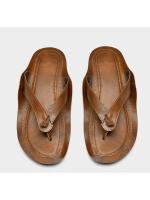 Sandalias retro antideslizantes y resistentes al desgaste para hombre, zapatos de playa transpirables de cuero de gran tamaño, de verano - details 4
