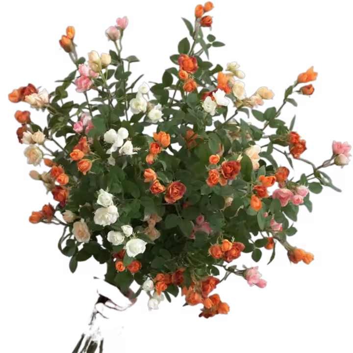 Rama de flor de Rosa Artificial de 65cm, flor de Rosa de imitación de tacto Real de plástico hecha a mano, flores falsas elegantes, decoración para el hogar y la Oficina - 1