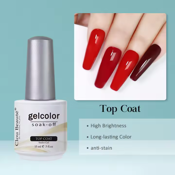 Esmalte de Uñas Clou Beaute Milky Pink de Extensión Rápida 15ml Base de Goma Camuflaje Color Semi Permanente para Arte de Uñas - 1