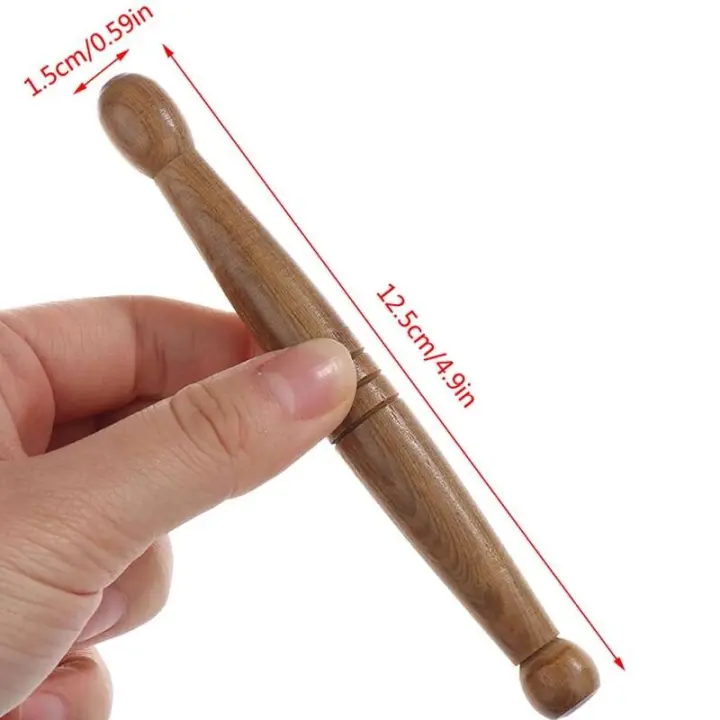 Masajeador de Madera de Sándalo Verde Herramienta de Masaje para Cabeza y Cuello para Terapia de Acupuntura Belleza de Cuidado de la Piel Facial - 1