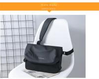 Bolso cruzado funcional para hombre, bandolera de un solo hombro, impermeable, con película de cuero, para ocio, novedad - details 2