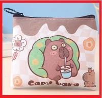 Capybara-monederos de dibujos animados para mujer, billetera de lona para auriculares, llaves, bolsa de almacenamiento de dinero, bolsa con cremallera, estuche para lápices, 2024 - details 6