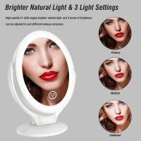 Espejo maquillaje con luz, giratorio 360 °, pantalla táctil de brillo ajustable,Adecuado para dormitorio y baño - details 3