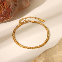 Encanto Collar de cadena de hueso de acero inoxidable 316L para mujeres y hombres, gargantilla de cadena de serpiente de Color dorado de Metal de Hip Hop, joyería, regalos de aniversario - details 2