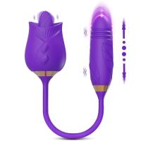 Vibrador Llicking Estimulador de Clítoro y Dildo de Penetración 2 en 1 Juguete para Mujeres Adultas - details 0