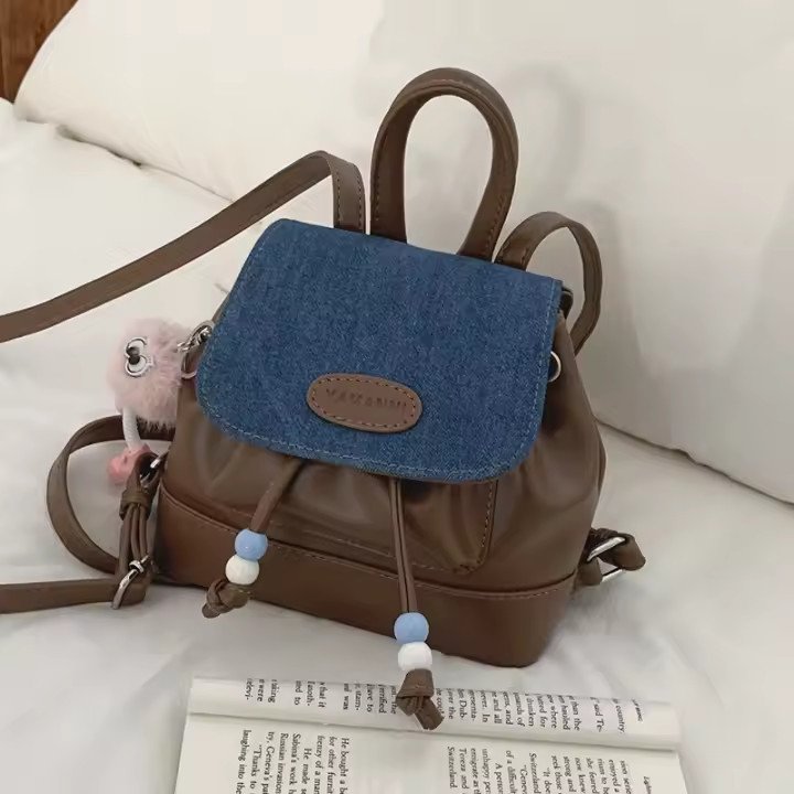 Mochila Compacta para Mujer Estilo Coreano Moderno Minimalista Ligera y Multifuncional para el Verano (Colores Vibrantes y Tamaño Compacto) - 1